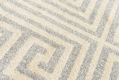 Unique Loom Athens Collection Classic Geometric Modern Border Design Area Rug (2' 0 x 3' 0 Rectangular, Gray/ Beige)