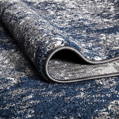 Keen Home Design Area Rugs - 2x3 Non-Shedding, Abstract Rugs for Kitchen, Living Room, Bedroom, Dining Room, Entryway - Size: 2' x 3', Navy/Grey/White