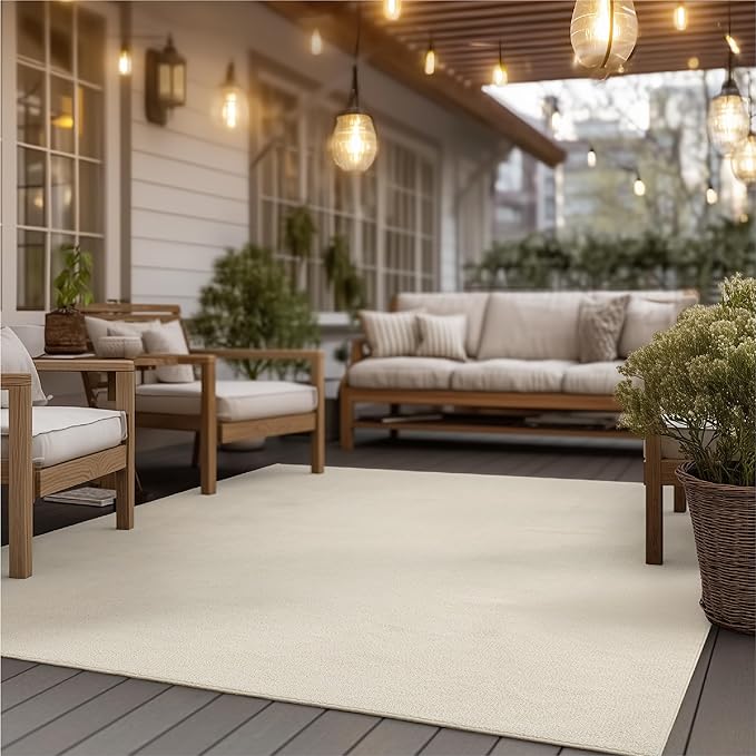 Bedsure 5x7 Faux Wool Area Rugs for Living Room, Machine Washable Carpet, Non-Slip Backing, Pet Friendly Throw Rug for Bedroom Dining Room, Linen