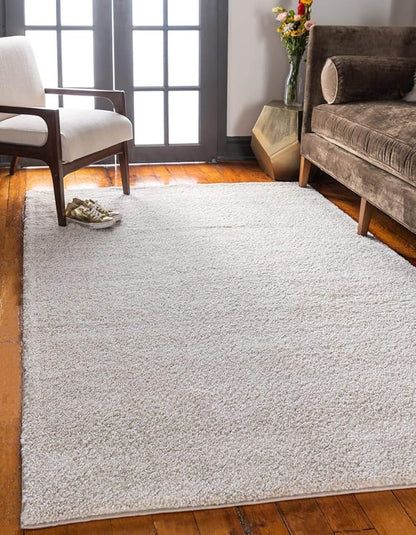 Unique Loom Solo Collection Area Rug - Calabasas (5' 3" x 7' 7" Rectangle, Ivory)