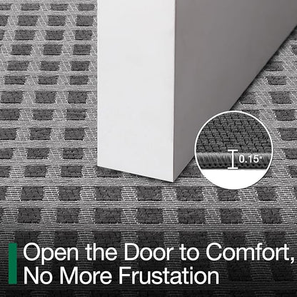 LUMI Inside Door Mat for Entry 24''x36'', Absorbent, Dirt Trapper, Low Profile Thin, Non Slip Mats with Rubber Backing, Ideal for Indoor, High Traffic, Garage, Entrance, Checkered Grey
