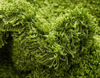 Unique Loom Solid Shag Collection Area Rug (2' x 6' 5" Runner, Grass Green)