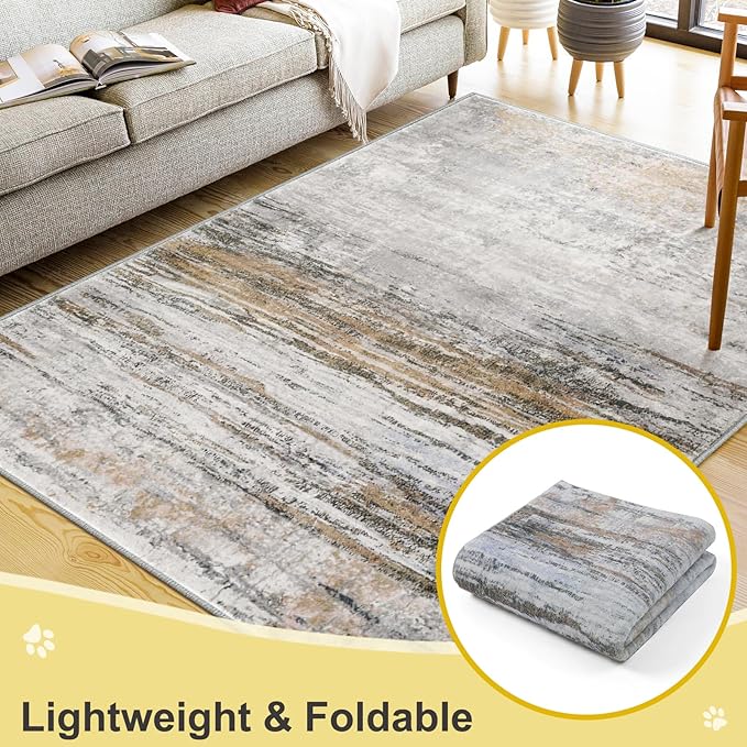 COMSLE Door Mat Soft Absorbent Indoor Front Entryway Rug Machine Washable Entrance Mats for Muddy Paws Non Slip Throw Rugs 32" x 48" Doormat for Inside Foyer Bedroom - Yellow