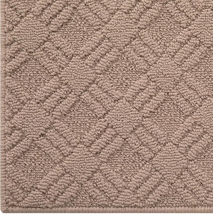 LUMI Indoor Door Mat, Absorbent Non-Slip Thin Doormat, Washable Door Mats, Woven Pattern Inside Floor Mat, Ideal for Entryway, Front Door, Home Decor, 24"x36", Woven Taupe