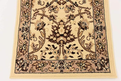 Unique Loom Sialk Hill Collection Area Rug - Washington (2' 2" x 8' 2" Runner Ivory/Black)