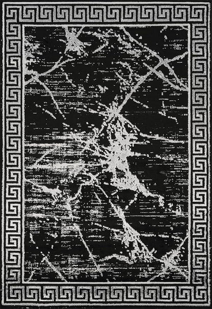 GLORY RUGS Area Rugs Marble 2x3 Black Gray Carpet Modern Abstract Rug Living Room Dining Bedroom Rug