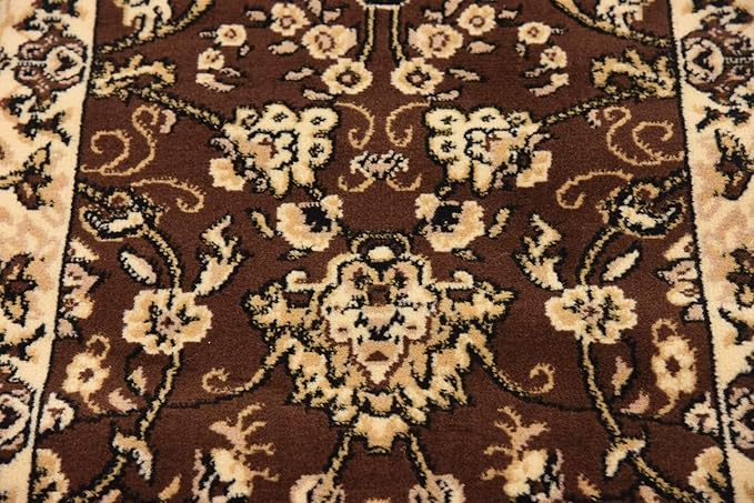 Unique Loom Sialk Hill Collection Area Rug - Washington (2' 2" x 8' 2" Runner Brown/Black)