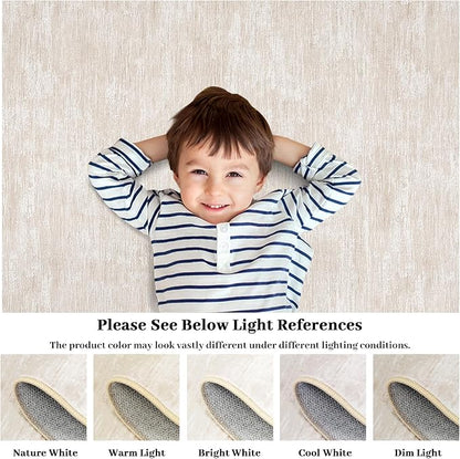 RUGSREAL 8x10 Washable Rug for Living Room Non-Slip Modern Abstract Area Rug Stain Resistant Large Bedroom Rug Contemporary Accent Throw Floor Carpet Solid Rug for Dining Room Home Decor, Beige