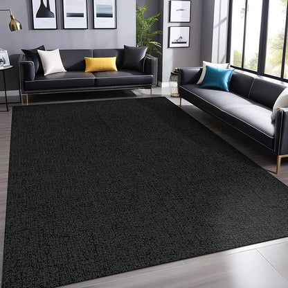 Easy Jute Rugs 8x10 Dark Gray Color Living Room Indoor Outdoor Area Rug for Farmhouse Patio and Kitchen Rug High Traffic Washable Easy to Clean Solid Woven Design Outside Carpet (8 x 10)