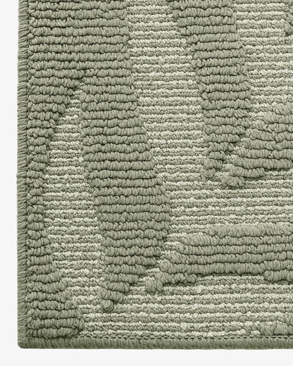 LUMI Front Door Mat Indoor Entrance 48"x72", Low Profile Welcome Mat, Non-Slip Washable Doormat with Rubber Backing for Entrance, Patio, Garage, Green