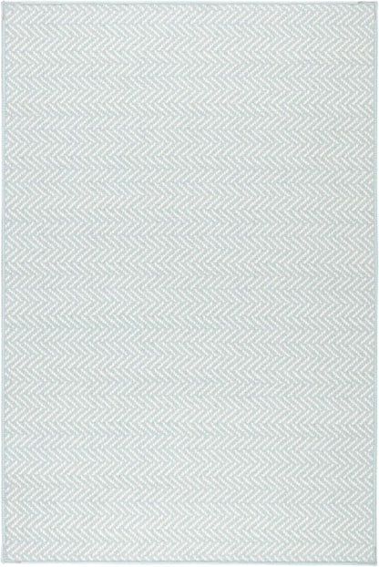 Dash and Albert Herringbone Machine Washable Area Rug - 3' x 5' Swedish Blue - Geometric Accent Rug - Anti-Slip Backing, Lightweight, Machine Washable, High Traffic Areas Kitchen, Mudroom, Entryway