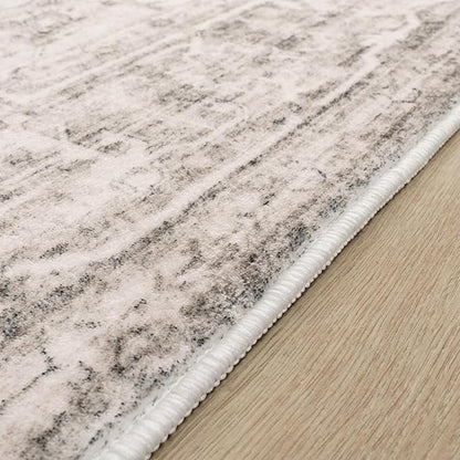 Paco Home Area Rug Modern Oriental Design in Vintage Look in Beige, Size: 5'3" x 7'3"
