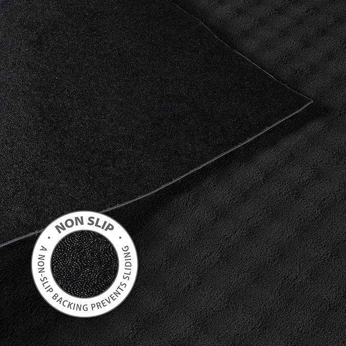 CAMILSON Modern Black Non Slip Rug 3x5 Ultra Soft High Pile Area Rugs Non Skid Rubber Backing Durable & Easy to Clean Carpet for Living Room Bedroom Kids Room Indoor Use (3 x 5 Black)