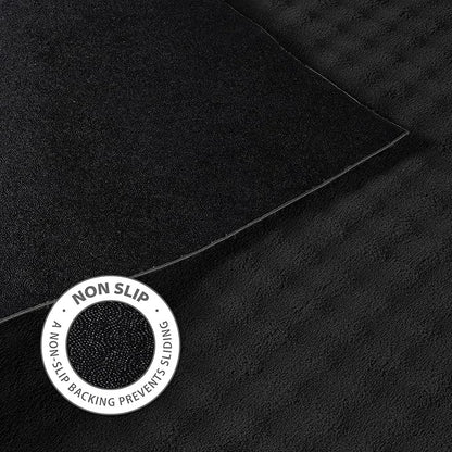 CAMILSON Modern Black Non Slip Rug 3x5 Ultra Soft High Pile Area Rugs Non Skid Rubber Backing Durable & Easy to Clean Carpet for Living Room Bedroom Kids Room Indoor Use (3 x 5 Black)