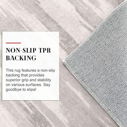 Modern Abstract Runner Rug 2x6, Neutral Light Beige and Grey Washable Kitchen Runner Non-Slip Soft Hallway Rug Runner Thin Print Faux Wool Carpet for Entryway Bedroom Laundry Room Indoor