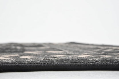 Unique Loom Taftan Collection Border Geometric Tribal Inspired Design Area Rug (7' 0 x 10' 0 Rectangular, Black/ Gray)