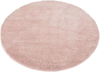 Unique Loom Solo Collection Area Rug - Calabasas (6' 1" Round, Pink)