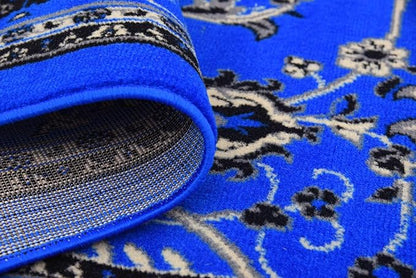 Unique Loom Sialk Hill Collection Area Rug - Washington (7' x 10' Rectangle Dark Blue/Black)