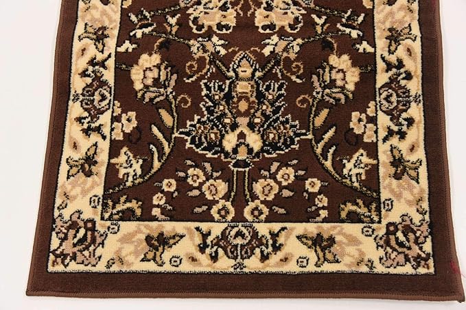 Unique Loom Sialk Hill Collection Area Rug - Washington (2' 2" x 8' 2" Runner Brown/Black)