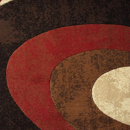 Home Dynamix Tribeca Slade Modern Area Rug, Abstract Brown/Red 39"x55"