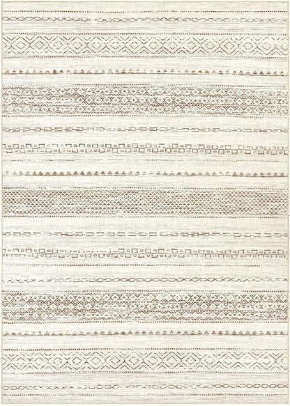 Nakagishi 12x15 Area Rugs Living Room: Washable Boho Large Neutral Modern Soft Farmhouse Rug Stain Resistant Indoor Non-Slip Accent Carpet for Bedroom Nursery Kids Playroom Office Dining Room- Brown