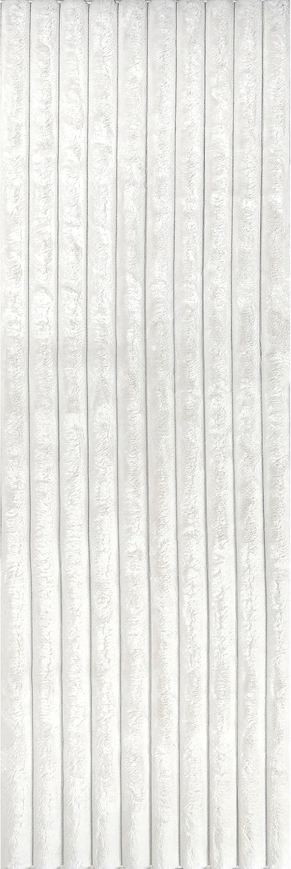 Nuloom SuperiorWash Collection Kai Off-White, 2'6" x 6', Fluffy and Cozy, High Traffic, Stain Resistant, Easy Clean, Durable Washable Runner for Bedroom, Living Room, Dining, Den, Foyer, Entryway