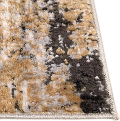 Rugs.com Leipzig Collection Area Rug – 9X12 Beige Low-Pile Rug Perfect for Living Rooms, Large Dining Rooms, Open Floorplans