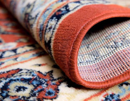 Unique Loom Sialk Hill Collection Area Rug - Washington (9' 10" x 13' 1" Rectangle Terracotta/Cream)
