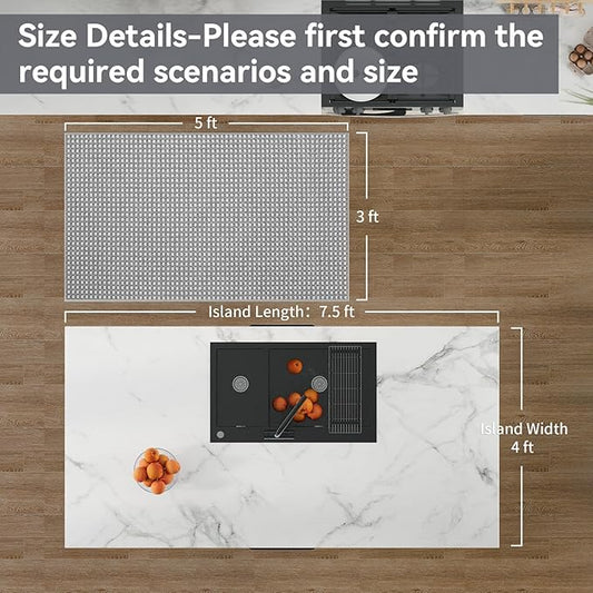 Boho 3x5 ft Washable Area Rug Entryway Runner for Kitchen, Non Slip Woven Hallway Rugs Kitchen Mats for Floor Hall Rug Indoor Door Mat Carpet for Backdoor Bedroom Living Room, Easy Clean, Gray