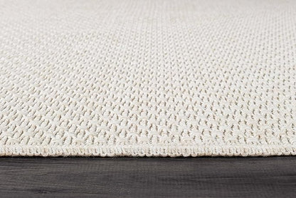 Easy Jute Rugs 9x12 White Color Living Room Indoor Outdoor Area Rug for Patio Farmhouse and Kitchen Rug High Traffic Easy to Clean Washable Solid Boho Woven Design Outside Carpet (9 x 12)