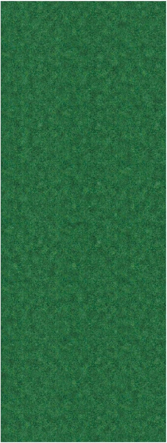 Ottomanson 2'7" x 42' Hallway Runner with Scraper Pile - Extra Durable Non-Slip Rug Mat for Indoor & Outdoor Use - Ideal for Kitchen, Entryway & Garage - High-Traffic Carpet, Green