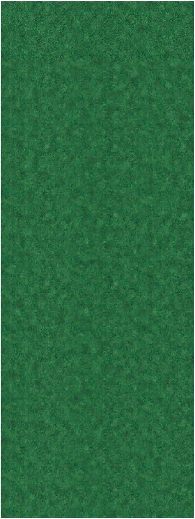 Ottomanson 2' x 45' Hallway Runner with Scraper Pile Extra Durable Non-Slip Rug Mat for Indoor & Outdoor Use - Ideal for Kitchen, Entryway, Patio & Garage - High-Traffic Carpet, Green