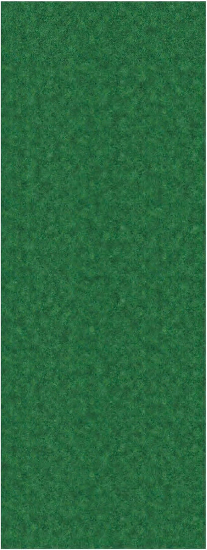 Ottomanson 2' x 45' Hallway Runner with Scraper Pile Extra Durable Non-Slip Rug Mat for Indoor & Outdoor Use - Ideal for Kitchen, Entryway, Patio & Garage - High-Traffic Carpet, Green