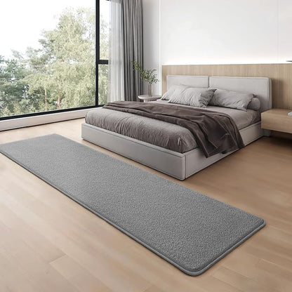 Modern Hallway Runner Rug, 2x6 Rug Runners for Kitchen, Grey Washable Long Runner Rugs for Hallways, Soft Indoor Carpet for Bedroom Bedside, Non-Slip Memory Foam Rugs for Entrance Living Room Décor