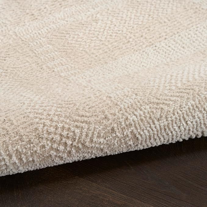 Nourison Home Nordic Taupe 2' x 6' Area Rug - Easy Clean, Non Shedding, Bed Room, Living Room, Dining Room, Kitchen (6' Runner)