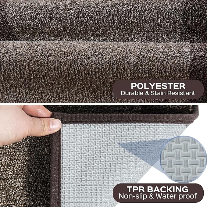 Washable Area Rug 34" x 60", Non Slip Kitchen Rug for Floor, Absorbent Entrance Runner Rug for Bedroom, Living Room, (Roll Packing)