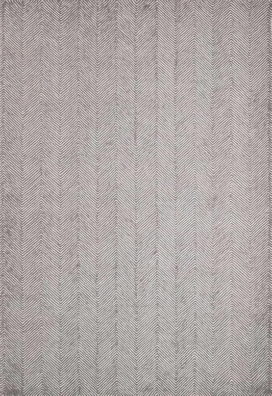 Modern Herringbone Chevron Collection Handcrafted Wool Area Rug - Durable, Zigzag Pattern, for High Traffic, Contemporary Design for Living Room, Bedroom, Dining Room Decor (Smoke Grey, 5' x 5')