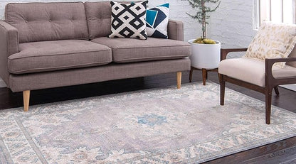 Unique Loom Salzburg Collection Classic Traditional Design Oriental Inspired Border Area Rug (8' 0 x 11' 0 Rectangular, Gray/Beige)