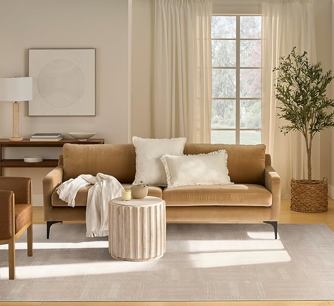 Nourison Nordic Taupe 8' x 10' Scandinavian Area Rug - Easy Cleaning, Non Shedding, Bed Room, Living Room, Dining Room, Kitchen (8' x 10')