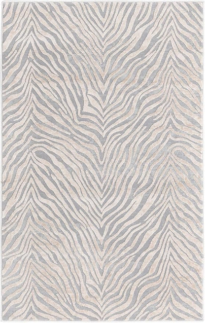 Unique Loom Finsbury Collection Area Rug - Meghan (3' 3" x 5' 3" Rectangle, Gray and Ivory)