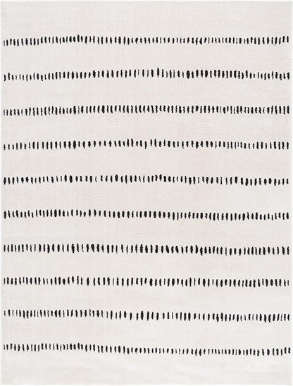 SAFAVIEH Melody Collection Area Rug - 10' x 14', Ivory/Black, Geometric Design, Ideal for High Traffic Areas in Living Room, Bedroom, Dining (MEL114A)