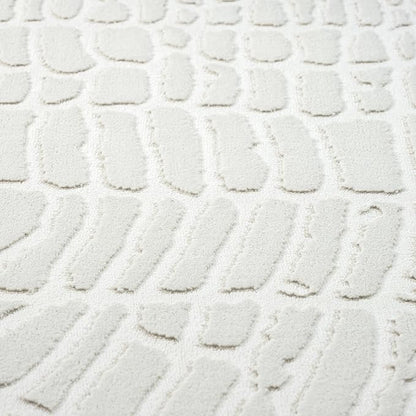 Abani Cream Area Rug for Living Room, Bedroom - Pebble Pattern - 5 x 8 - Durable & Easy to Clean