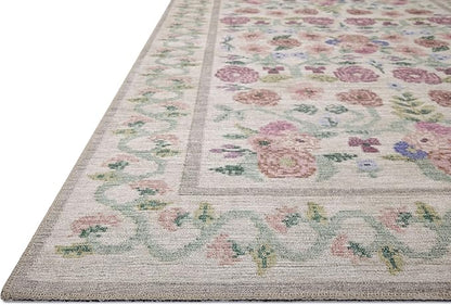 Loloi Rifle Paper Co. Rosa Collection RSA-01 Ivory 2'-6" x 12'-0" Runner Rug