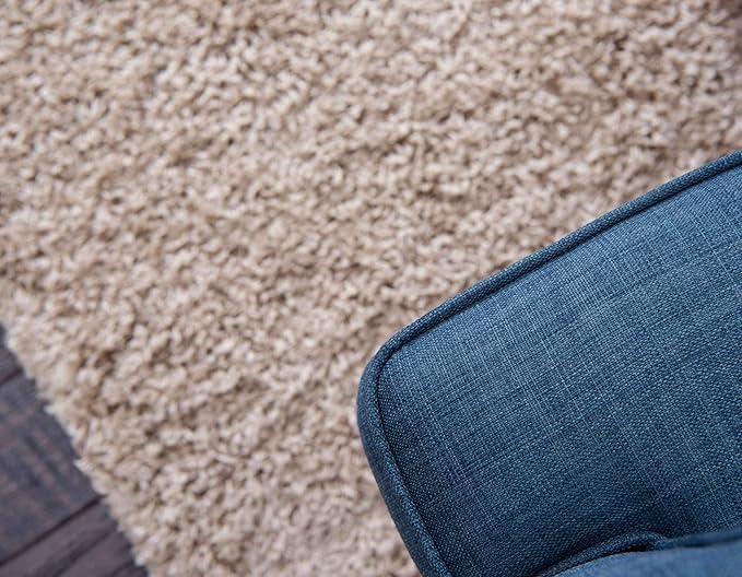 Unique Loom Solid Shag Collection Area Rug (6' 1" x 9' Rectangle, Taupe)