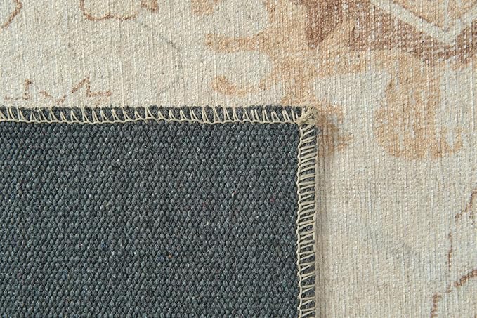 Revival Rugs Nimbus 8'x10' Zero-Shedding Area Rug for Living Room Bedroom - Oeko-TEX Certified, Low Pile, Spot Clean, Cornflower, Yellow Beige