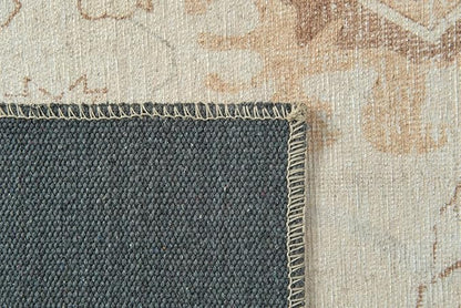 Revival Rugs Nimbus 8'x10' Zero-Shedding Area Rug for Living Room Bedroom - Oeko-TEX Certified, Low Pile, Spot Clean, Cornflower, Yellow Beige