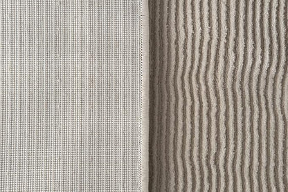 Revival Rugs Stripe 2'7"x9' Machine Washable Runner Rug for Hallway Entryway - 100% Recycled Oeko-TEX Certified, Medium Pile, Taupe