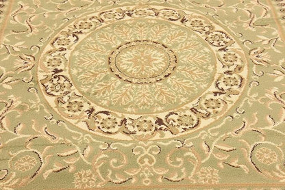 Unique Loom Versailles Collection Traditional Classic Medallion Floral Motif Area Rug (6' 0 x 6' 0 Square, Green/ Ivory)