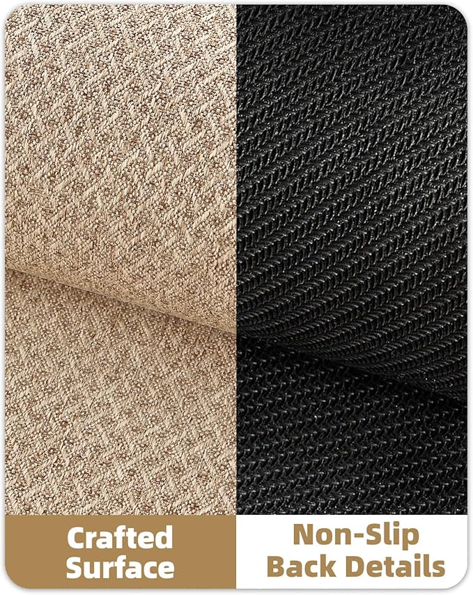 Color&Geometry Indoor Door Mat, 32"x48", Non-Slip Front Door Mat for Indoor Entrance, Khaki