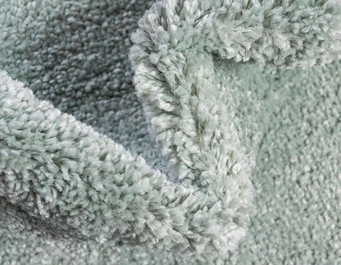 Unique Loom Solo Collection Area Rug - Calabasas (2' 2" x 6' 7" Runner, Light Blue)